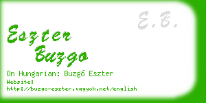 eszter buzgo business card